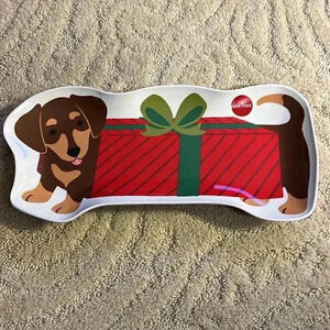 Dachshund  Christmas Serving Tray  NWT St. Nicholas Christmas Tradition